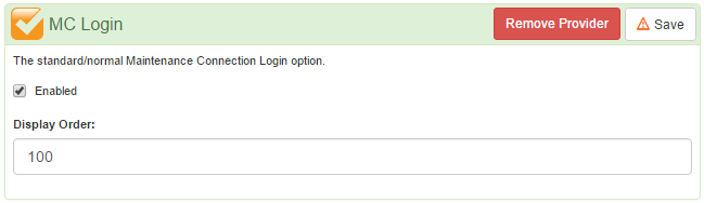 MC Login options